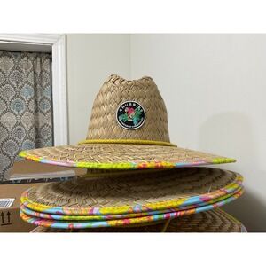 Chubbies Straw Lifeguard Hat The‎ Weekend Has Arrived Colorful Brim